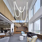 Pearl Necklace Japandi Acrylic Brass Chandelier