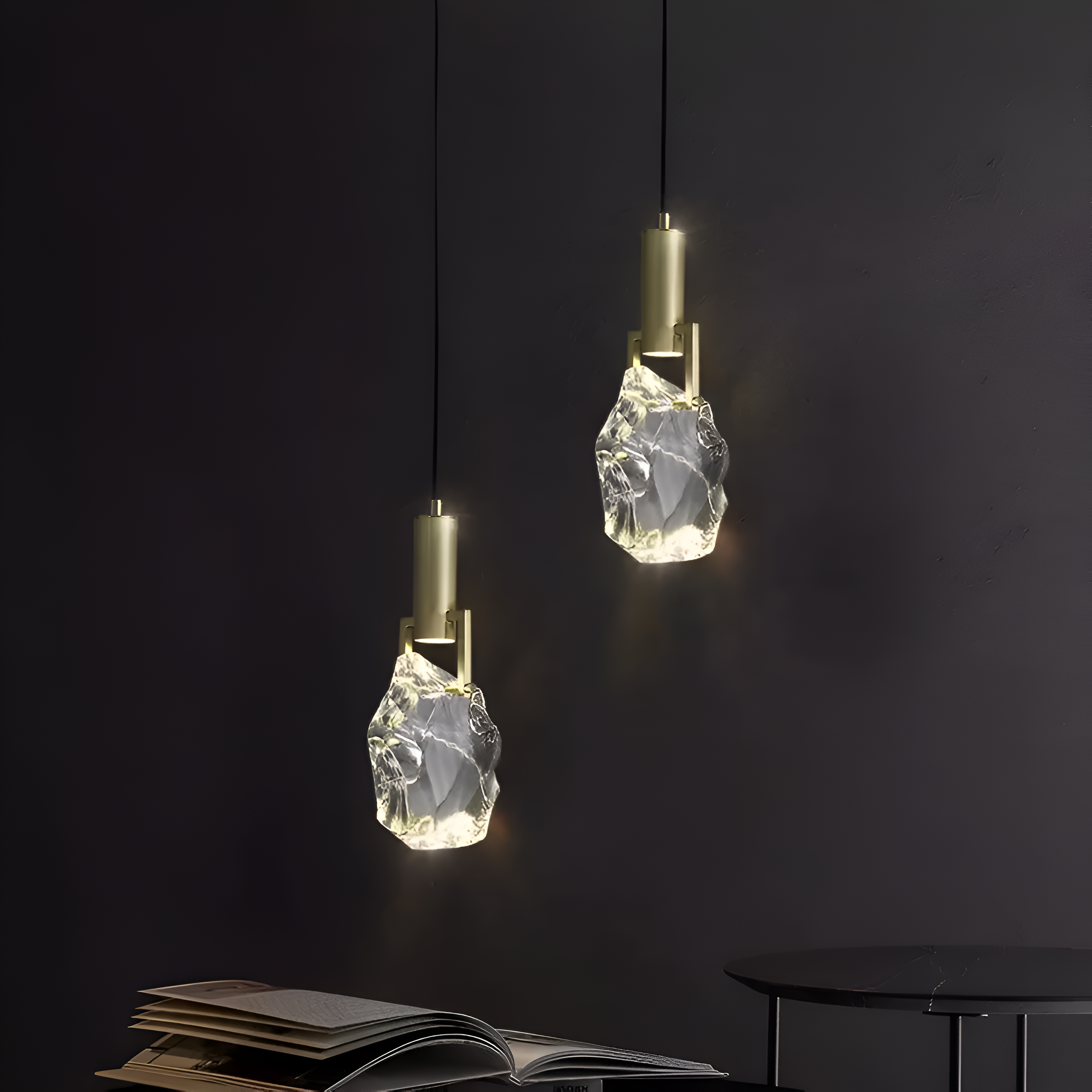 Luxury Nordic Crystal Copper Pendant Light