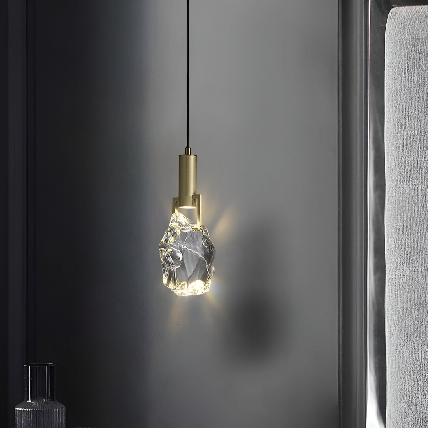 Luxury Nordic Crystal Copper Pendant Light