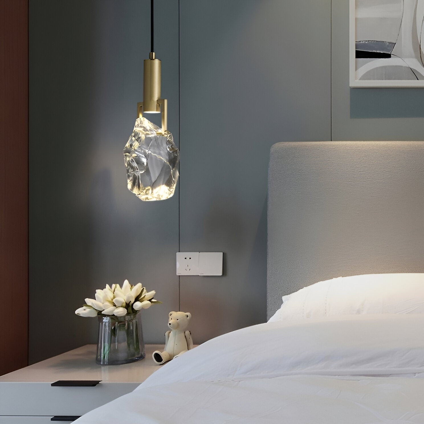 Luxury Nordic Crystal Copper Pendant Light