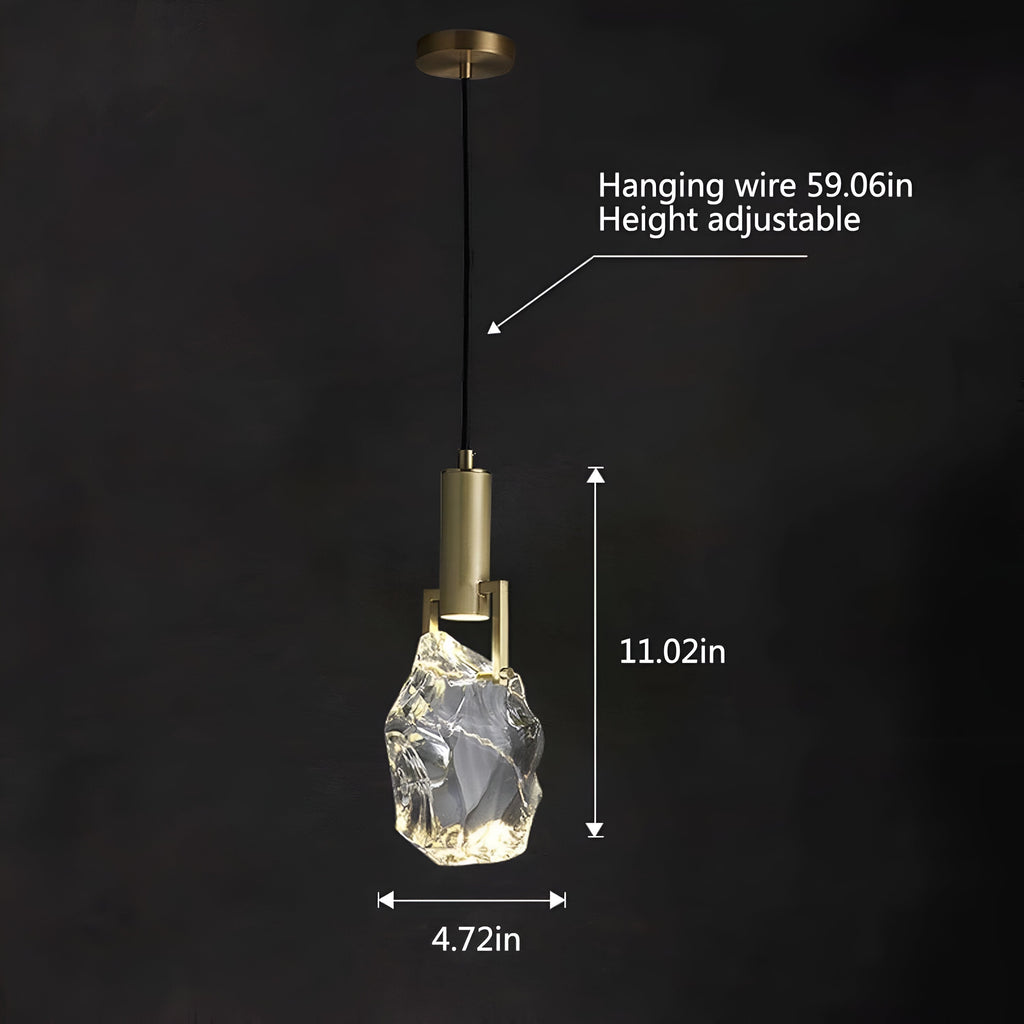 Luxury Nordic Crystal Copper Pendant Light