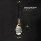 Luxury Nordic Crystal Copper Pendant Light