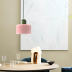 Nordic Iron Body Two-Tone Glass Pendant Light