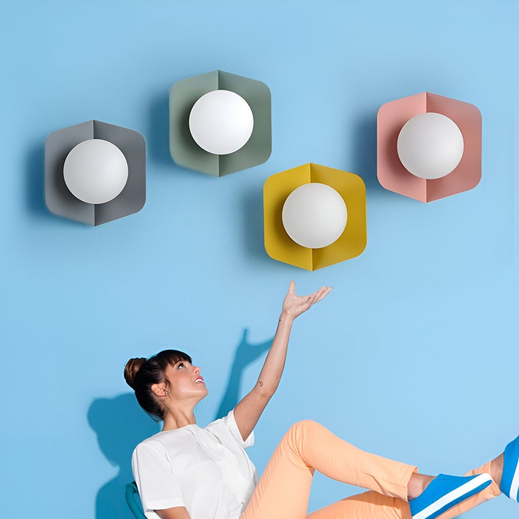 Macaroon Metal Nordic Modern Style LED Wall Light