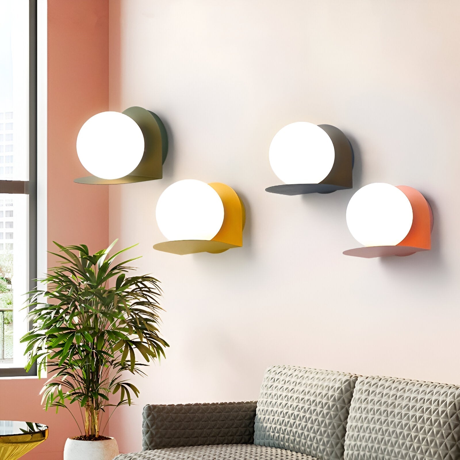 Macaroon Metal Nordic Modern Style LED Wall Light