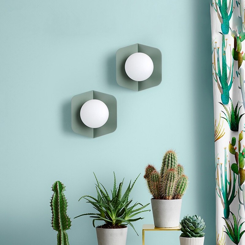 Macaroon Metal Nordic Modern Style LED Wall Light