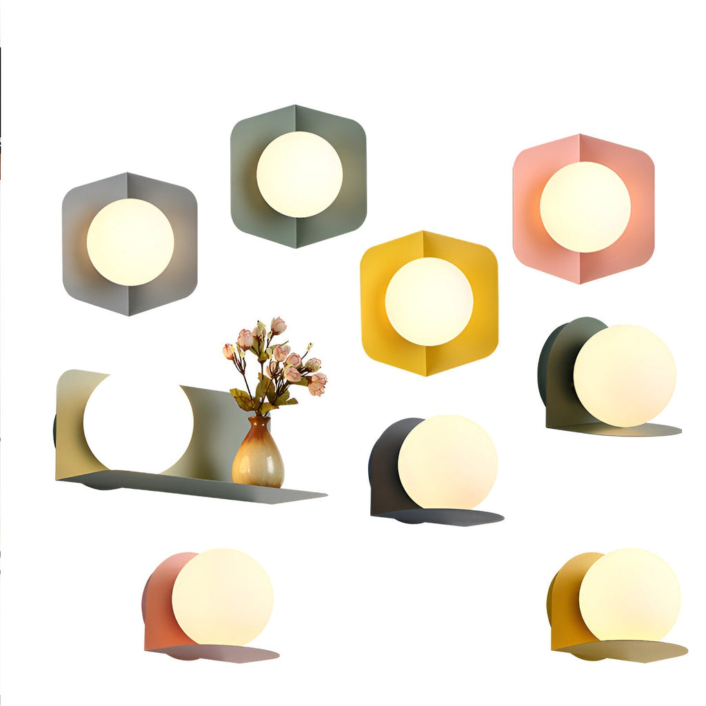 Macaroon Metal Nordic Modern Style LED Wall Light