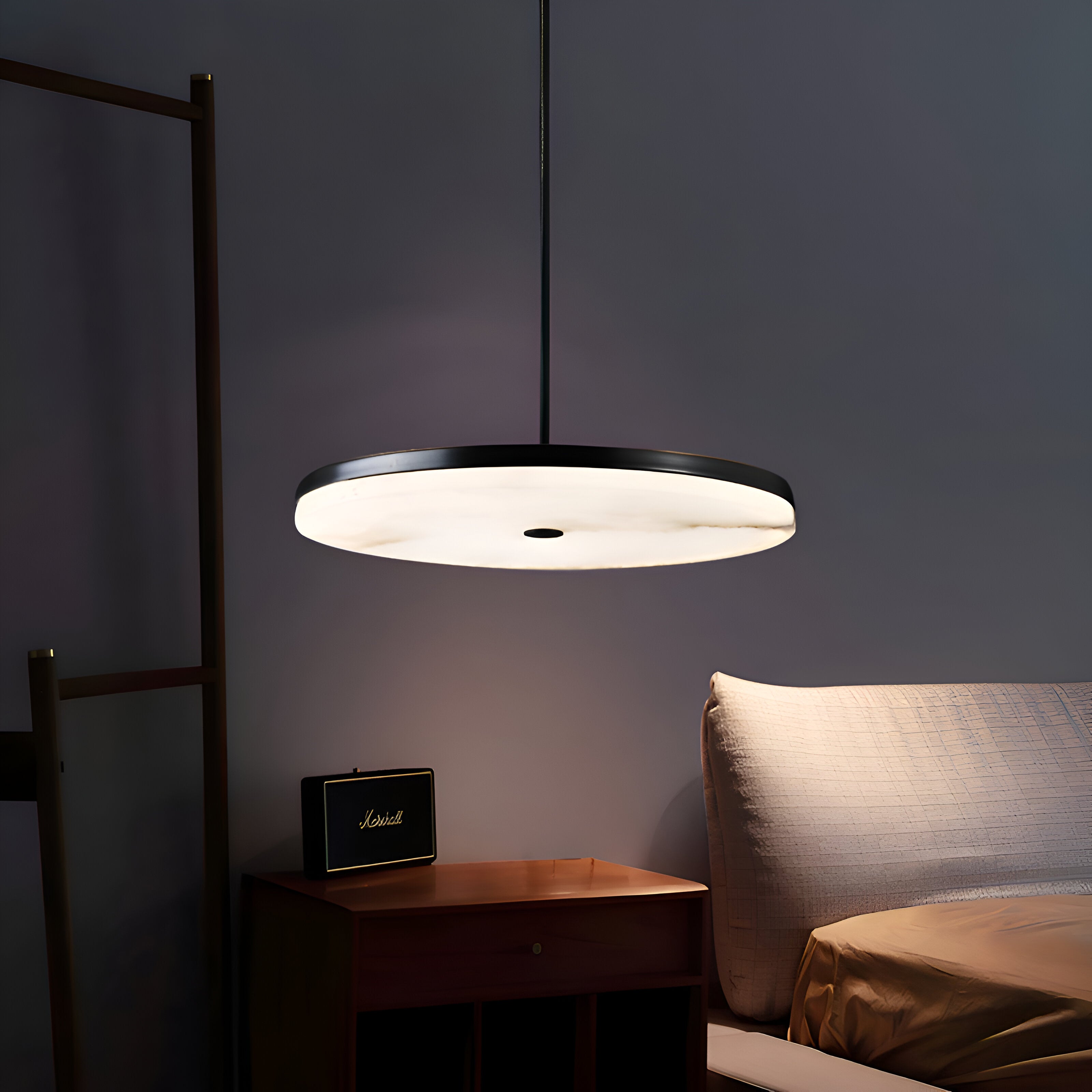 Manhattan Round Alabaster Pendant Light