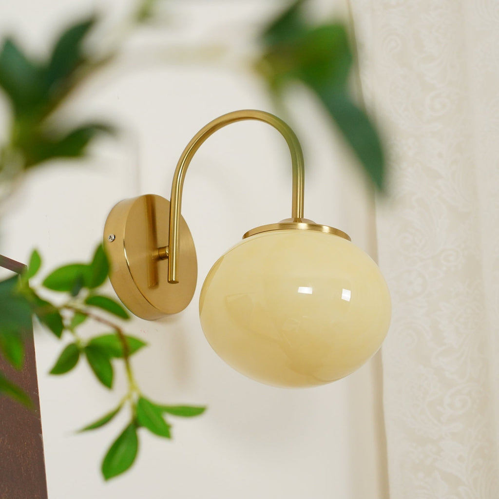 Uma Retro Glass Globe Wall Lamp