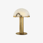 Luminous Veil Alabaster Bronze Table Lamp
