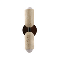 Merrill Travertine and Wood LED Wall Light