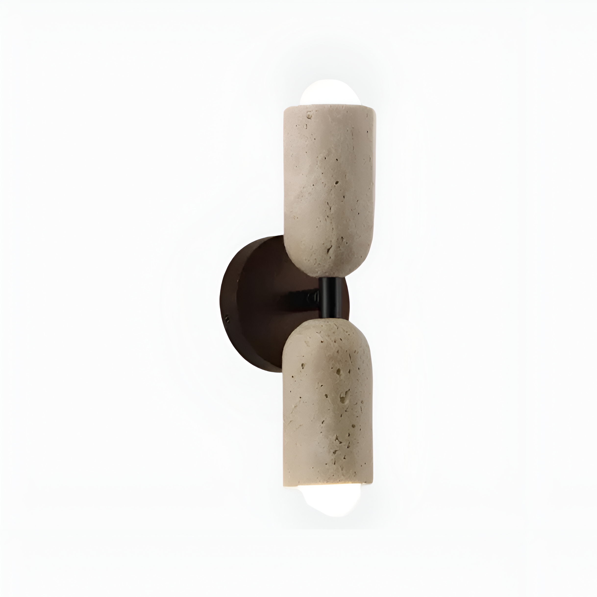 Merrill Travertine and Wood LED Wall Light