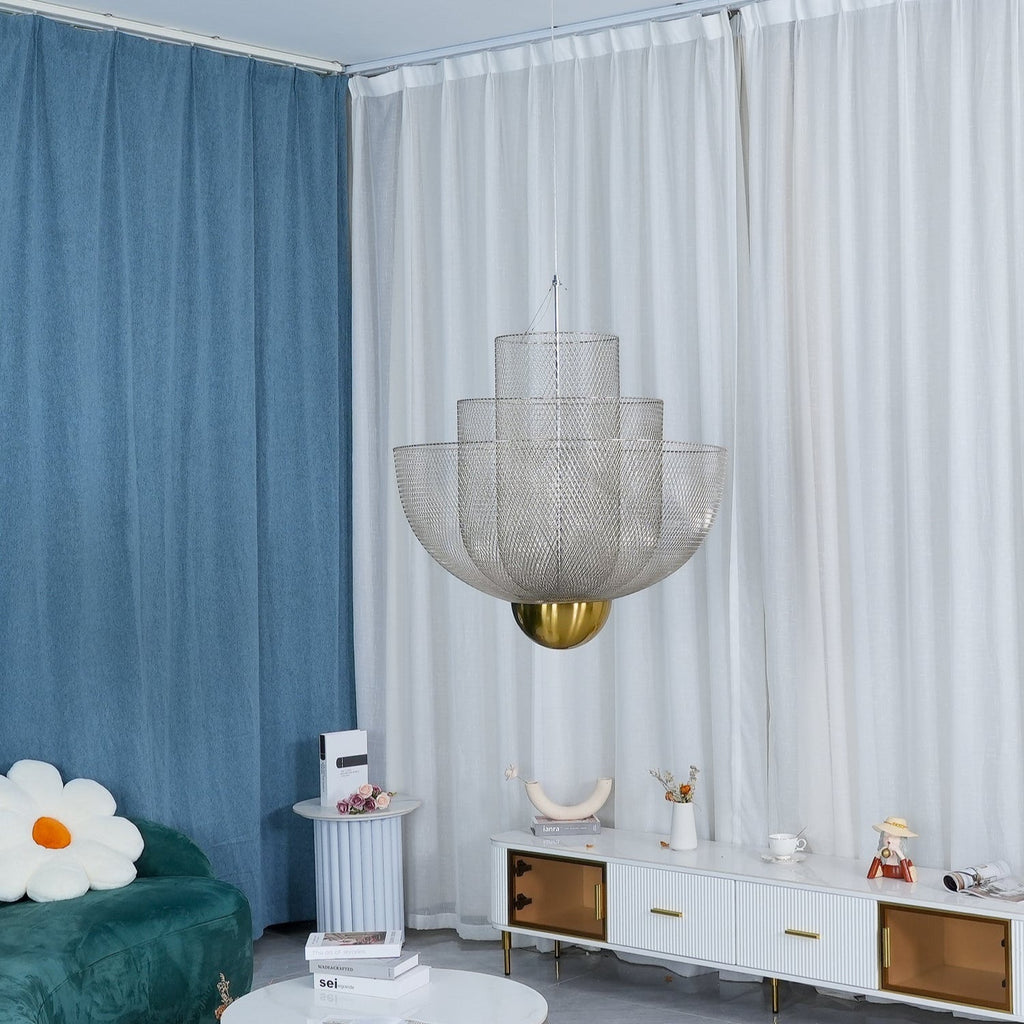 Radiant Wirelight Sculptural Japandi Metal Pendant Light