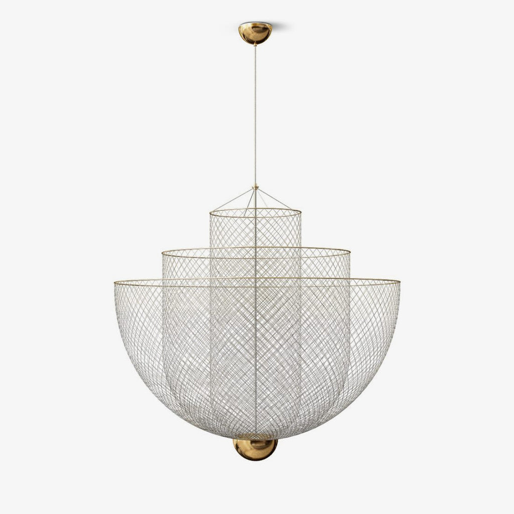 Radiant Wirelight Sculptural Japandi Metal Pendant Light