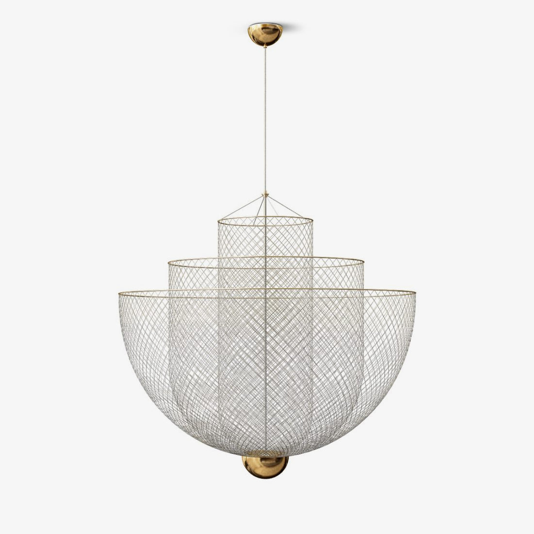 Radiant Wirelight Sculptural Japandi Metal Pendant Light