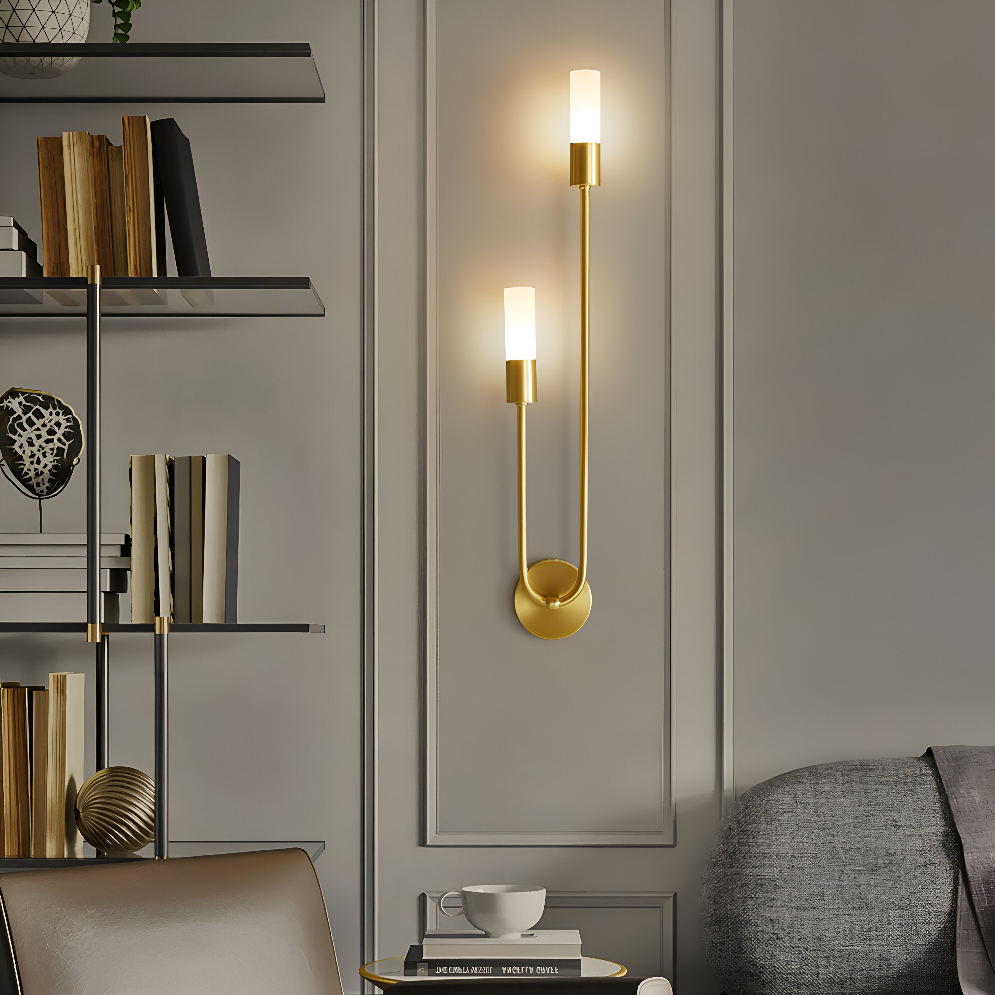 Nordic Modern Simplicity Iron & Acrylic Long Tube Wall Light