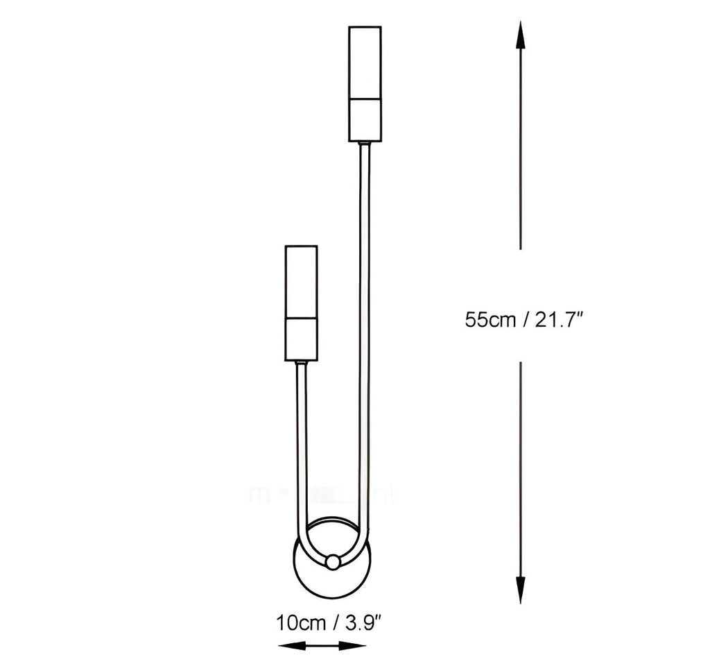 Nordic Modern Simplicity Iron & Acrylic Long Tube Wall Light