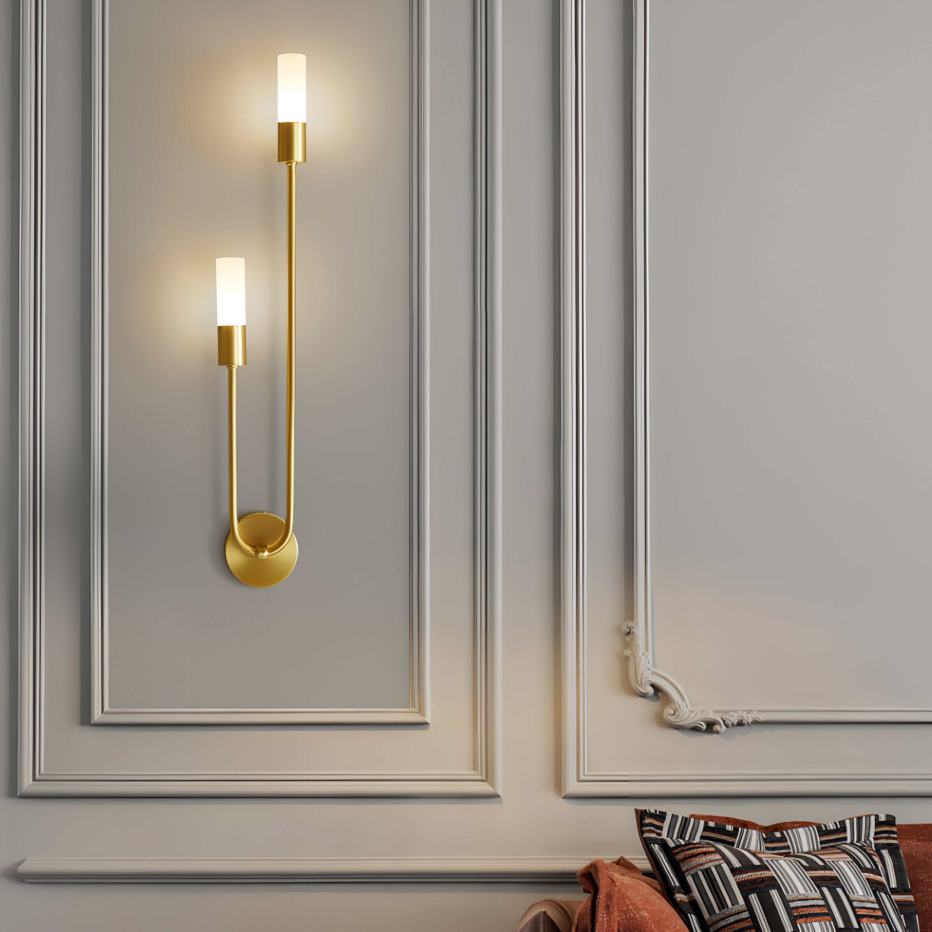 Nordic Modern Simplicity Iron & Acrylic Long Tube Wall Light