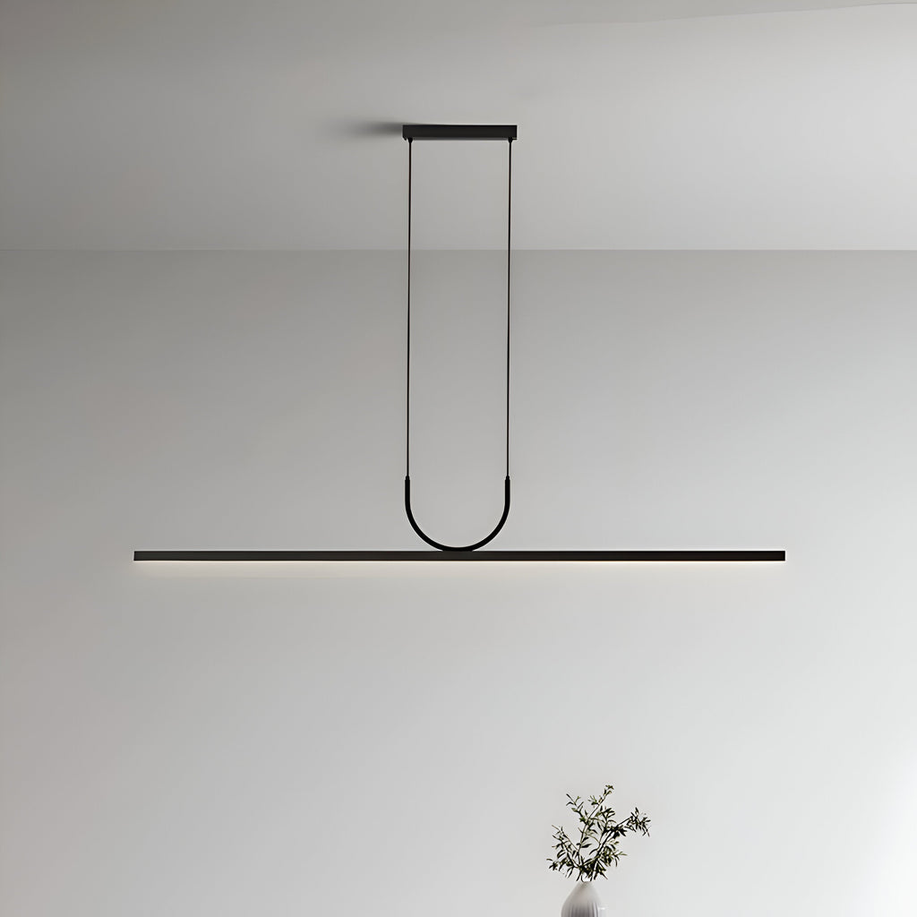 Minimalist Acrylic U-Shaped Linear LED Pendant Light