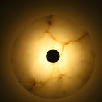Modern Luxury Round Marble Alabaster Wall Light