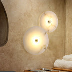 Modern Luxury Round Marble Alabaster Wall Light