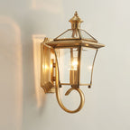 Monterey Retro Brass Outdoor Wall Lantern