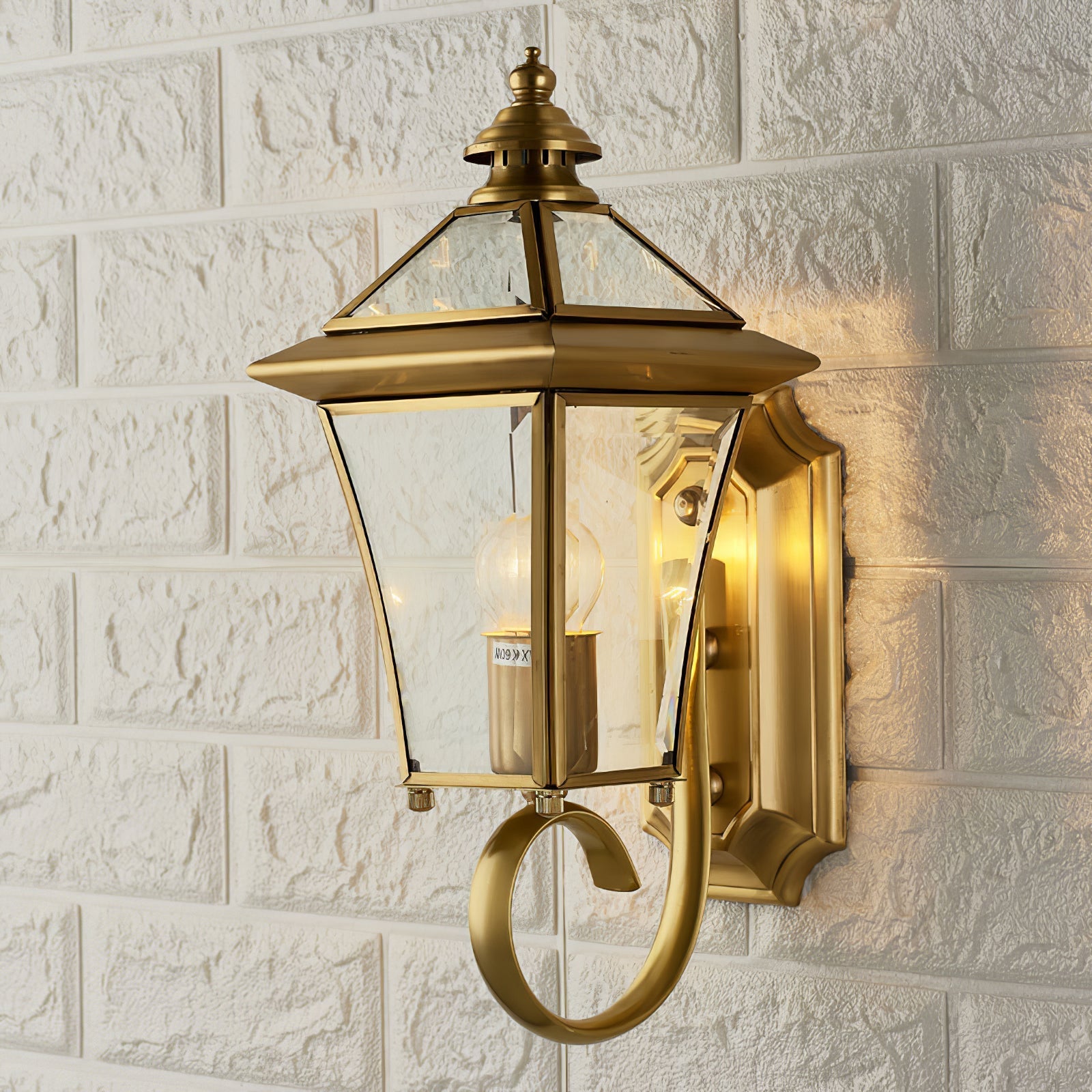 Monterey Retro Brass Outdoor Wall Lantern