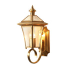 Monterey Retro Brass Outdoor Wall Lantern