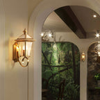 Monterey Retro Brass Outdoor Wall Lantern