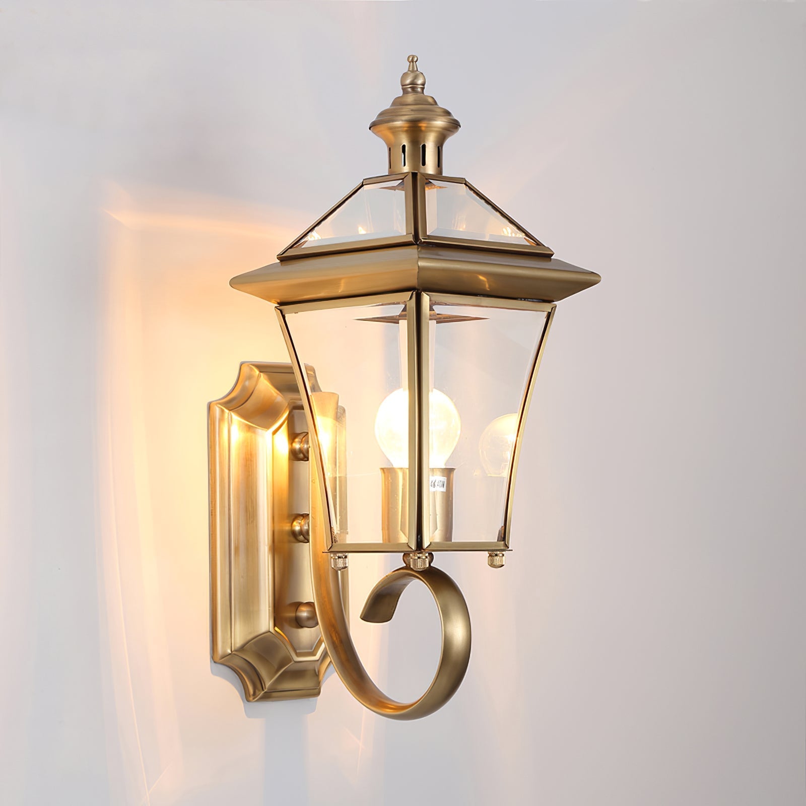 Monterey Retro Brass Outdoor Wall Lantern