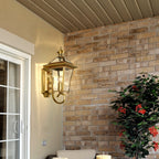 Monterey Retro Brass Outdoor Wall Lantern