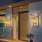 Monterey Retro Brass Outdoor Wall Lantern
