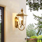 Monterey Retro Brass Outdoor Wall Lantern
