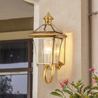 Monterey Retro Brass Outdoor Wall Lantern