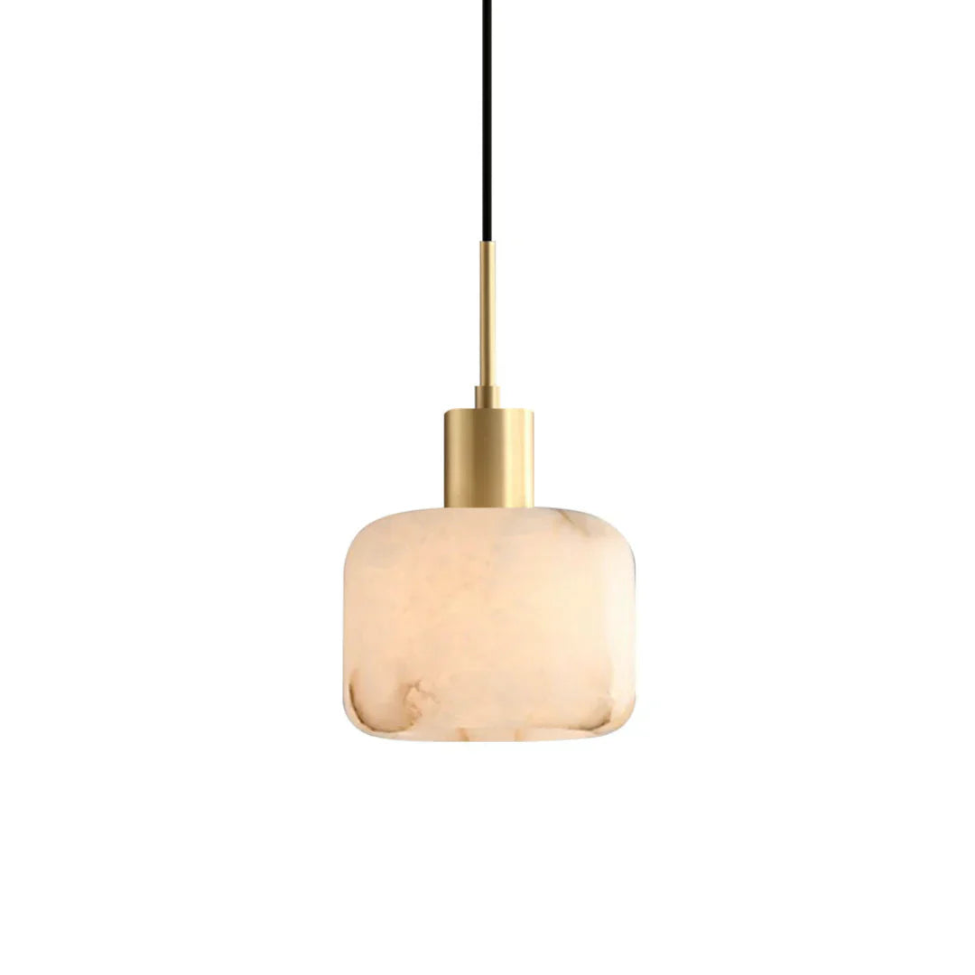 Velia Acorn Alabaster Minimalist Pendant Light