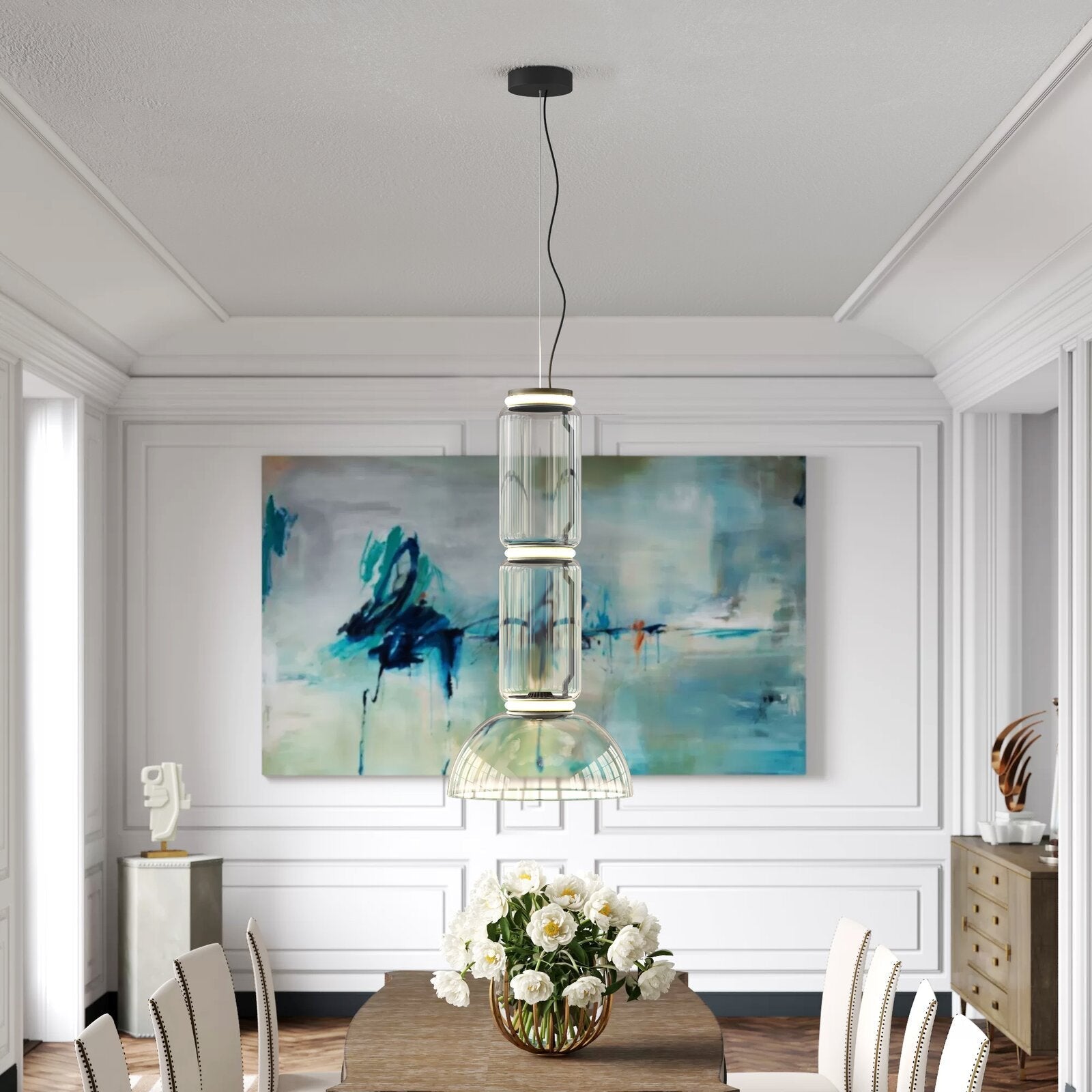 Whisper of Nocturne Modern Glass Pendant Light