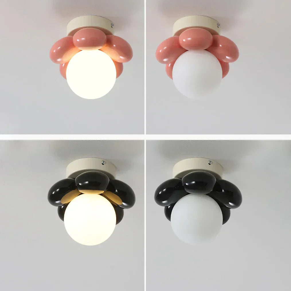 Ceiling Light with Scandinavian flowers