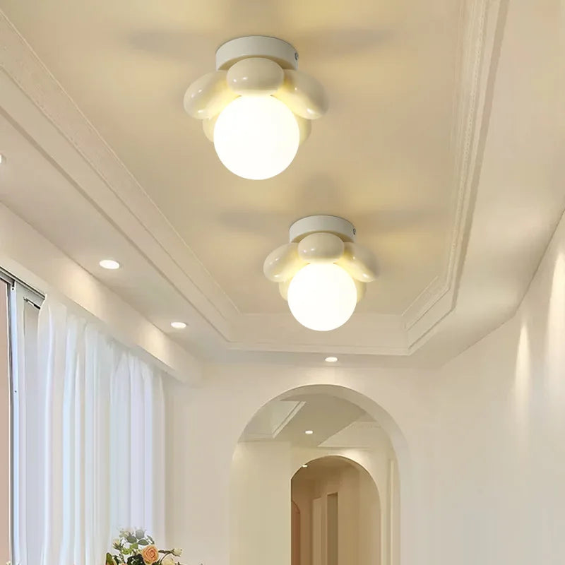Ceiling Light with Scandinavian flowers