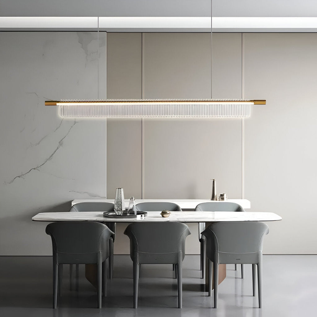 Nordic Acrylic Linear Iron Strip Pendant Light