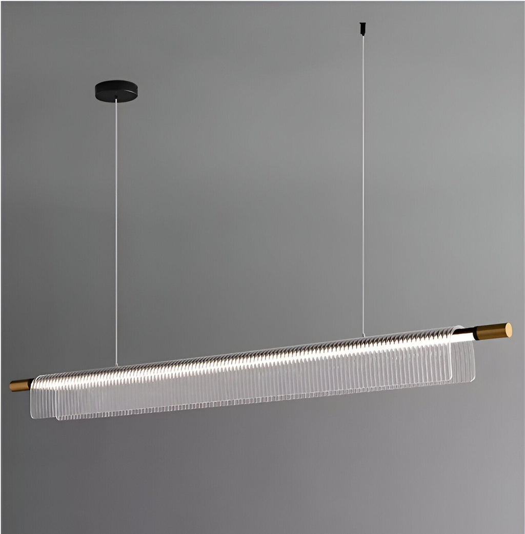 Nordic Acrylic Linear Iron Strip Pendant Light