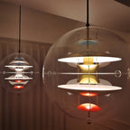Nordic Acrylic Shade Iron Finish Alena Pendant Light