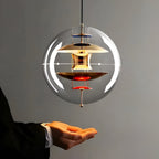 Nordic Acrylic Shade Iron Finish Alena Pendant Light
