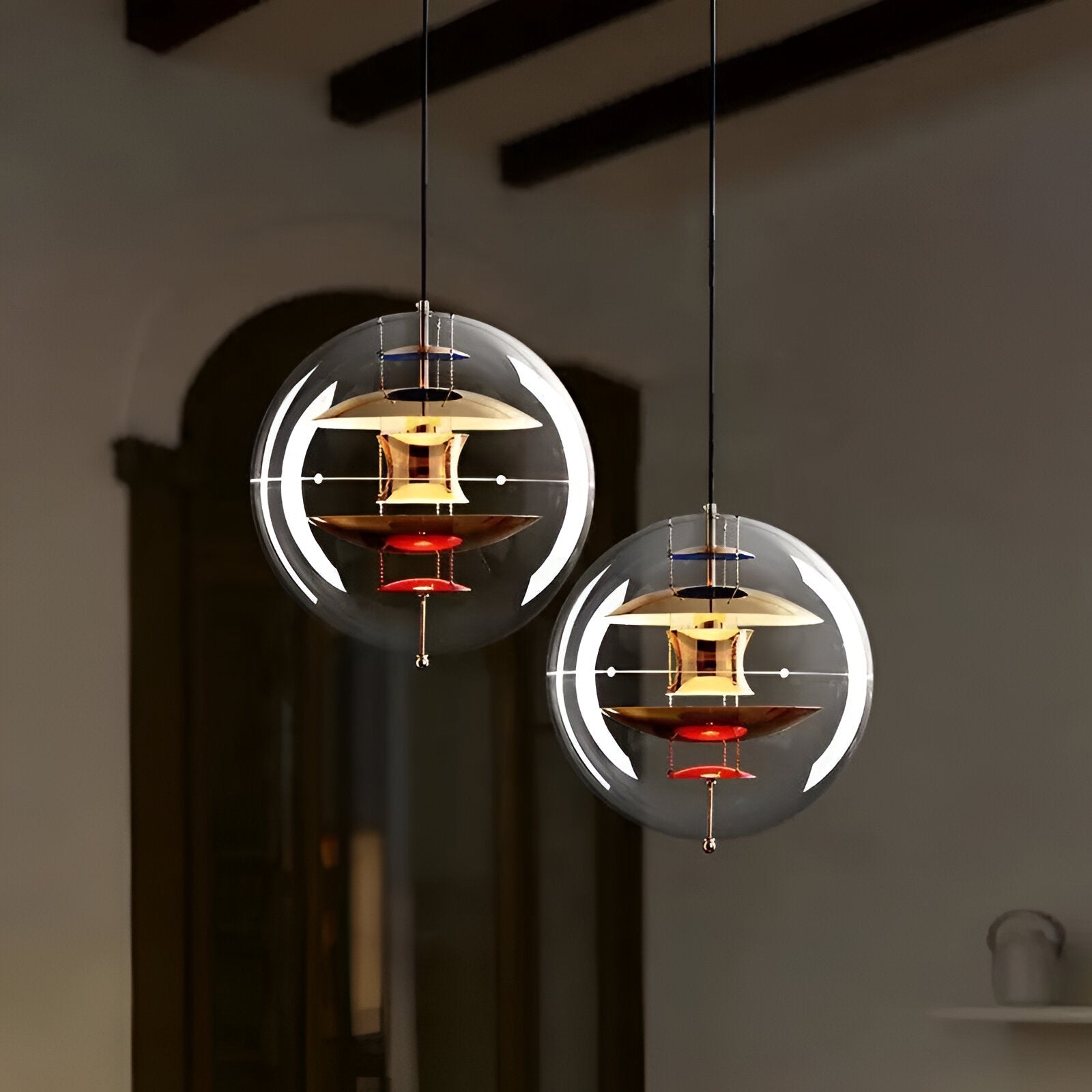 Nordic Acrylic Shade Iron Finish Alena Pendant Light