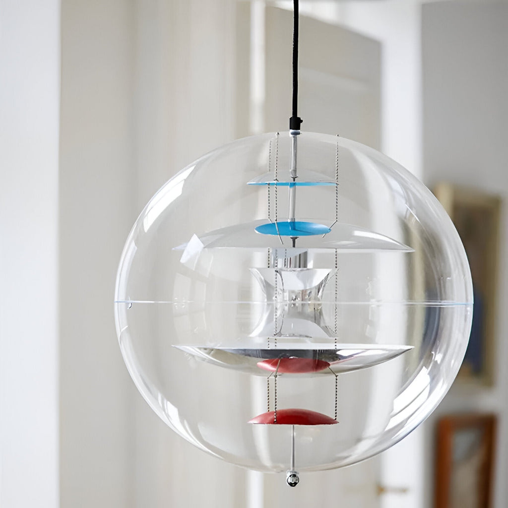 Nordic Acrylic Shade Iron Finish Alena Pendant Light