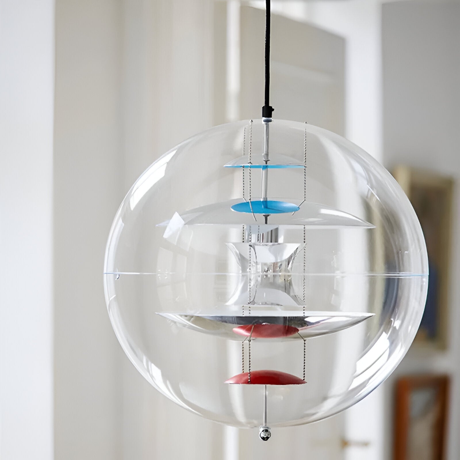 Nordic Acrylic Shade Iron Finish Alena Pendant Light