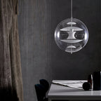 Nordic Acrylic Shade Iron Finish Alena Pendant Light
