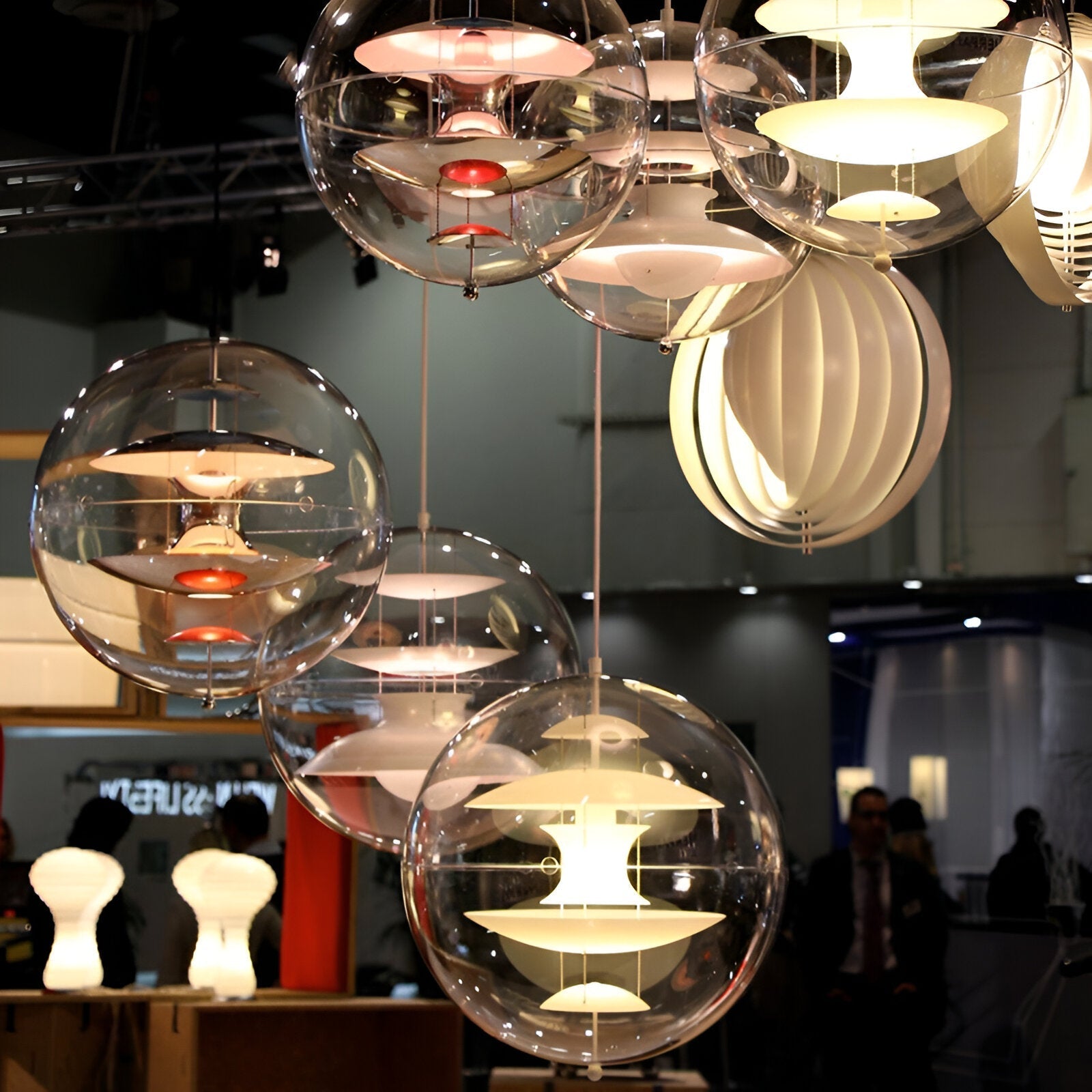 Nordic Acrylic Shade Iron Finish Alena Pendant Light