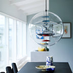 Nordic Acrylic Shade Iron Finish Alena Pendant Light