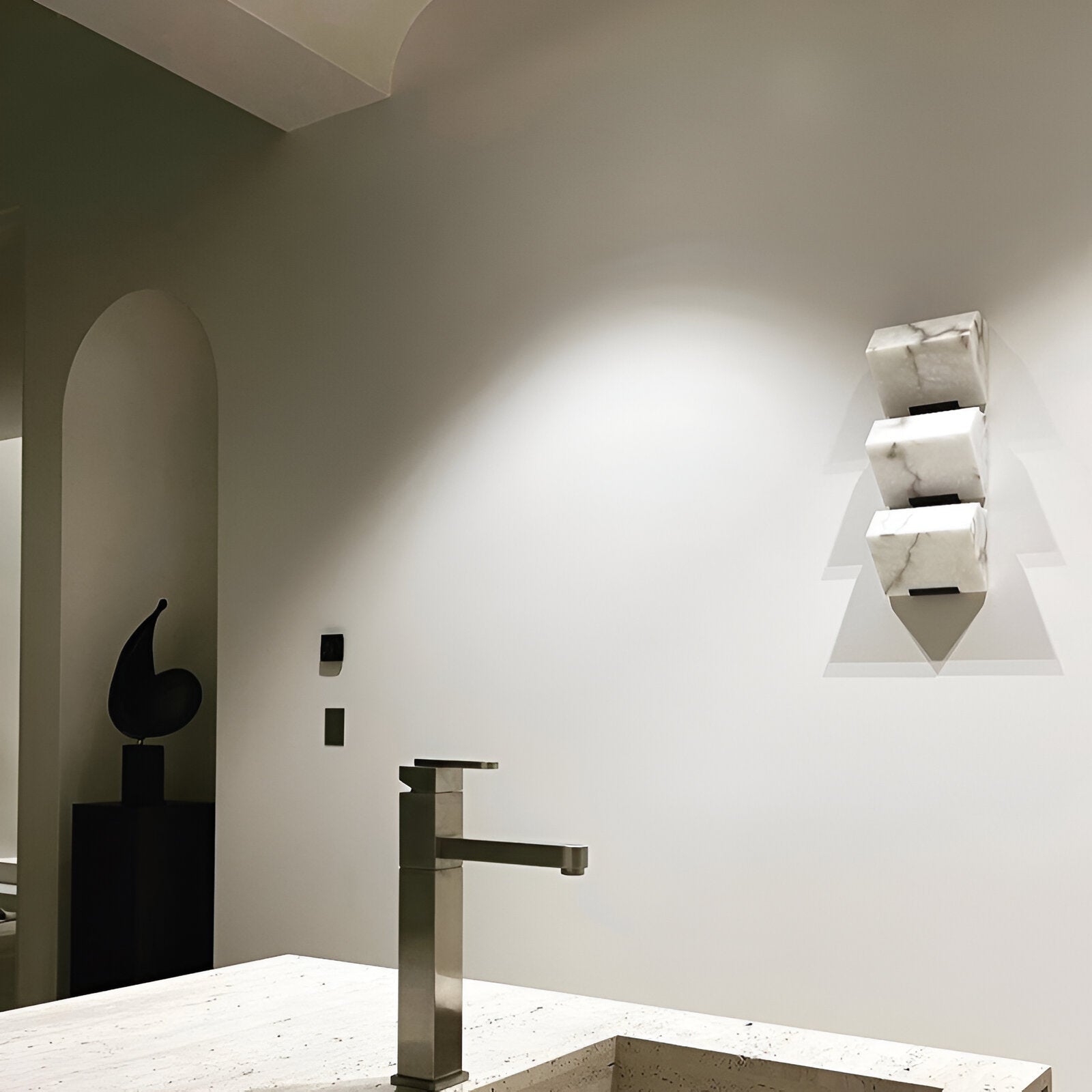 Nordic Alabaster Marble Staircase Wall Light