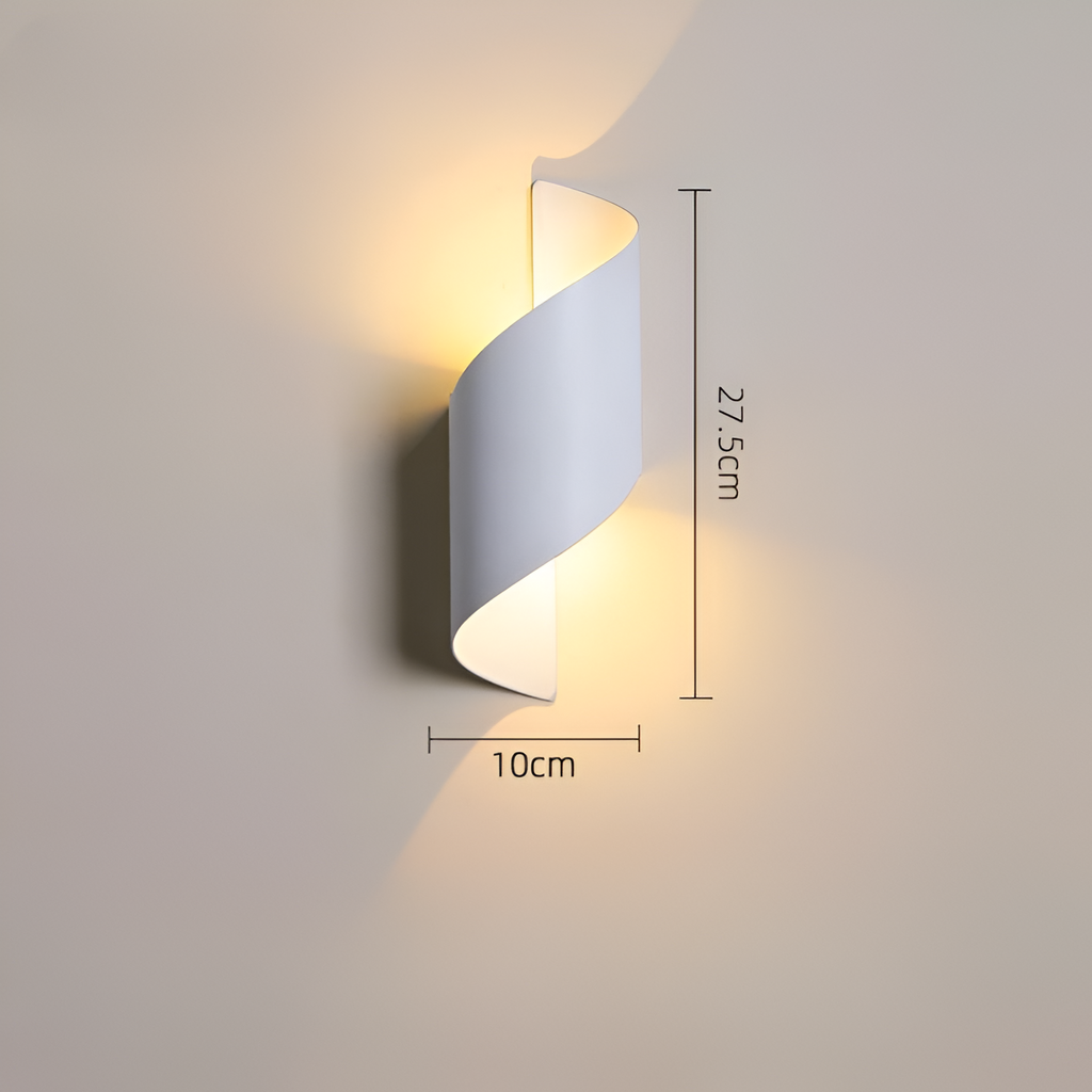 Nordic Aluminum Wave Wrap Wall Light